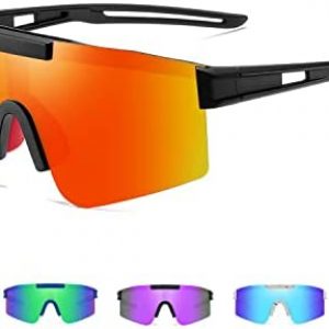 PANTANOL Polarized Cycling Sports Sunglasses – Men and Women Outdoor Shield Sunglasses UV400 Protection for Mountain Biking