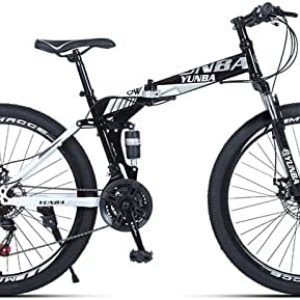 Bicycle, Folding Mountain Bike for Men and Women,Shift Folding Shock Absorbing Bike, High Load-Bearing Shock Absorber for The Jungle Trails, The Snow, The Beac (Size : 24 inch/24 Speed)