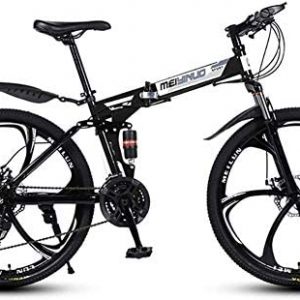 ZHANGZHANG 26″ Folding City Bike Bicycle Mudguard Rear Carrier Front 21/24/27 Speed Gear Frame Reflectors Rear Wheel 0715 (Color : 27speed)