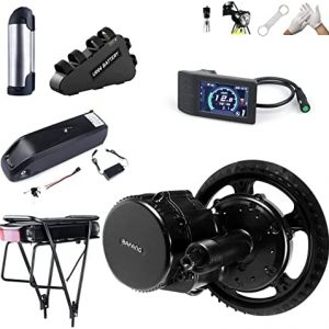 BAFANG 48V 500W Mid Drive Kit : BBS02 Motor with Battery (Optional), 8Fun Electric Bike Mid Mount Motor with Display & Chainring, DIY eBike Conversion Kit for Mountain Road Commuter Bicycle