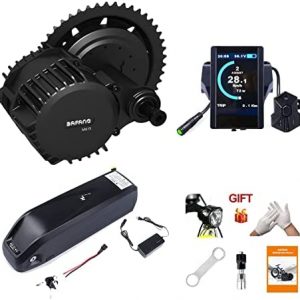BAFANG 48V 1000W Mid Drive Kit, 8Fun BBS03 HD Electric Bike Mid Mount Motor with 17.5Ah Shark Battery & Display & Chainring, G320 M615 DIY eBike Conversion Kit for Mountain Road Commuter Bicycle