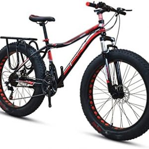 KDHX 24 Inch Mountain Bike Trail Bicycle High Carbon Steel Frame Dual Disc Brake Full Suspension for Men and Women Outdoor Sports Commuting (Size : 27 speed-26inches)