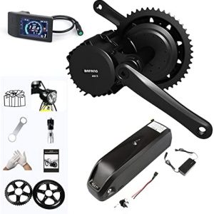 BAFANG 48V 750W Mid Drive Kit with Battery 20Ah 13Ah 14Ah 17.5Ah 18Ah, 8Fun BBS02 Electric Bike Mid Mount Motor with Display & Chainring, eBike Conversion Kit for Mountain Road Commuter Bicycle