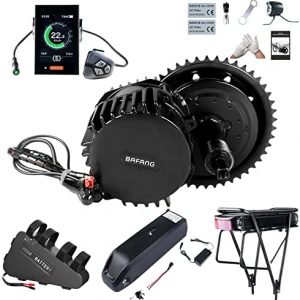 BAFANG 1000W Mid Drive Kit : BBS03 HD 52V 48V Motor with Battery (Optional), 8Fun M615 Motor with Display & Chainring for BB 68mm, G320 DIY Electric Bike Conversion Kit for Mountain Road Ebike