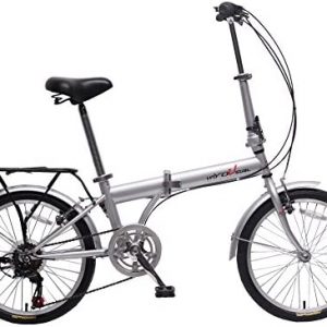 IDS Home unYOUsual U Transformer 20″ Folding City Bike Bicycle 6 Speed Shimano Gear Steel Frame Mudguard Rear Carrier Front Rear Wheel Reflectors