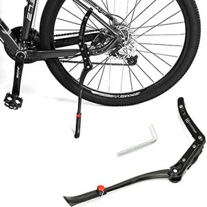 FORTOP Bike Support Bicycle Kickstand, Aluminum Alloy Kick Stand Adjustable for 22″ 24″ 26″ 28″ Mountain Bike/Road Bicycle/BMX/MTB/City Commuter Bike/Kids Bike/Sports Bike/Adult Bike/700 Road Bike